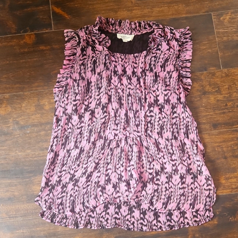 {} ETOILE Isabel Marant ikat blouse 1 silk ethnic tank sleeveless top S
